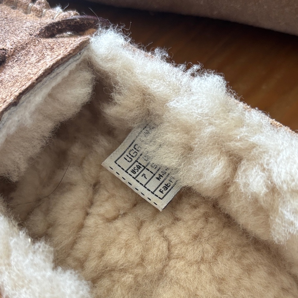 UGG Tan Suede Moccasin Slippers - Picture 3 of 5